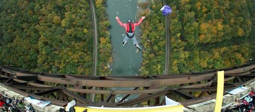 прыжок с моста